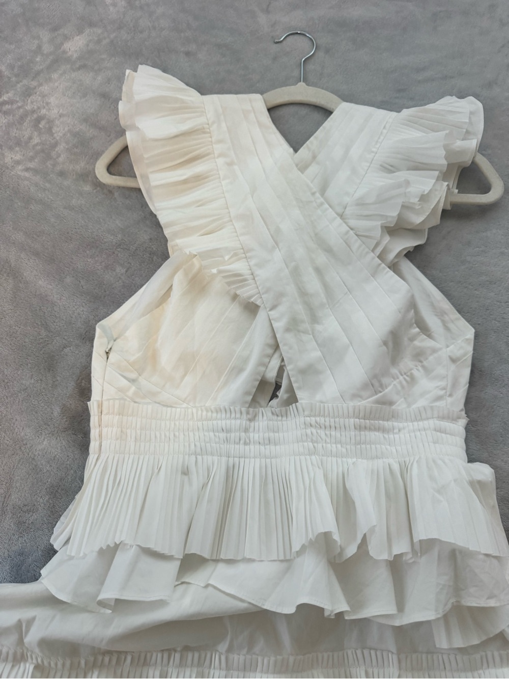 Ulla Johnson Aurore White Tiered Ruffle Cotton Maxi Dress Size 2 - Picture 9 of 13